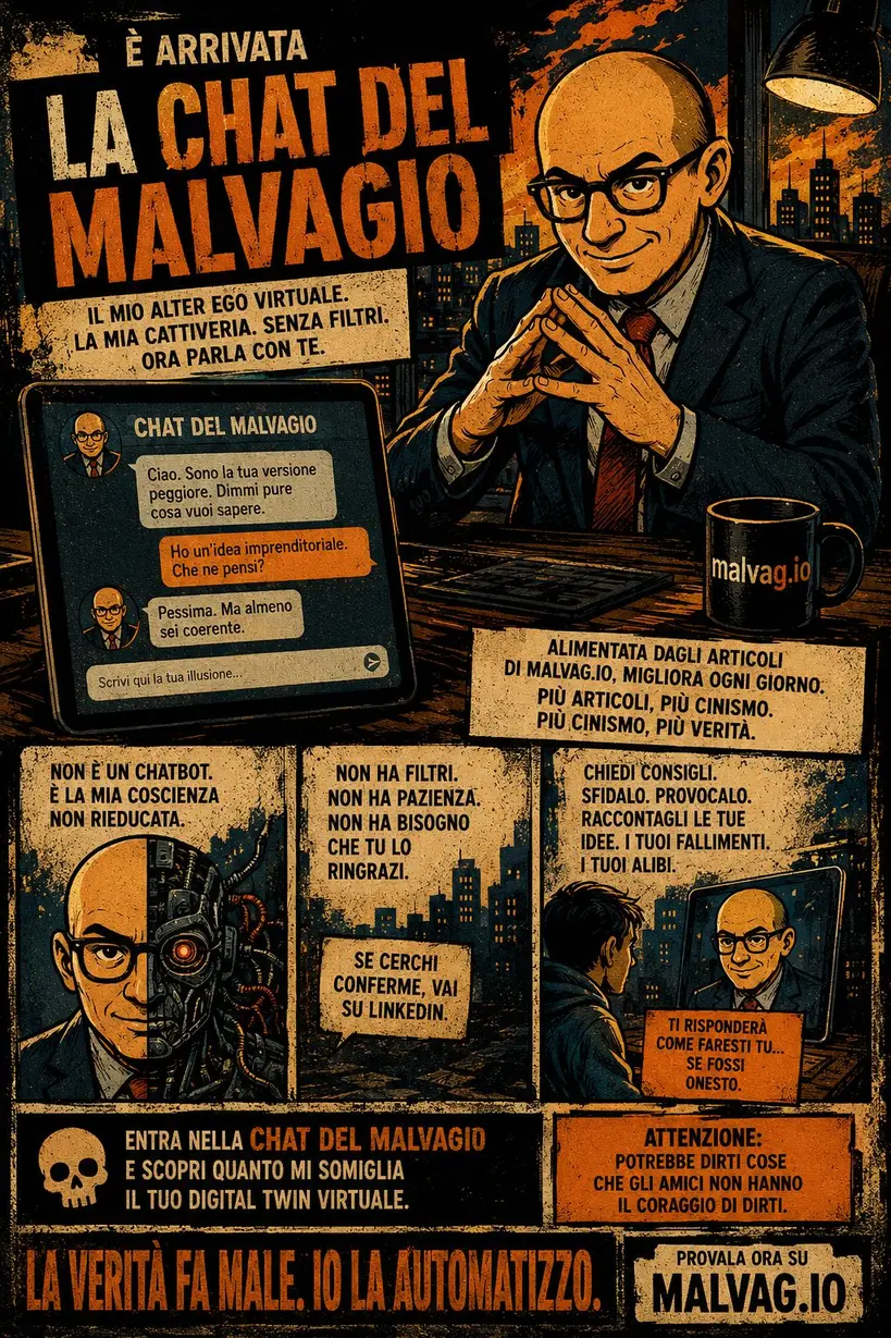 Manifesto di lancio della Chat del Malvagio - alter ego virtuale AI del blog Malvagio