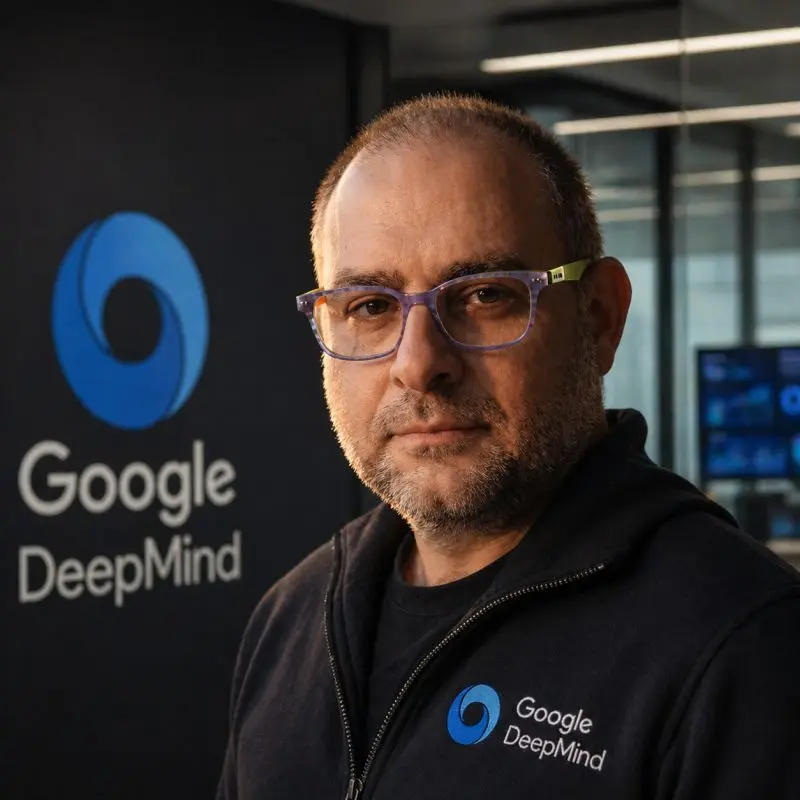 Ricercatore di Google DeepMind nel loro ufficio, simboleggiando la ricerca che affronta il problema dei dati inconsistenti negli agenti AI