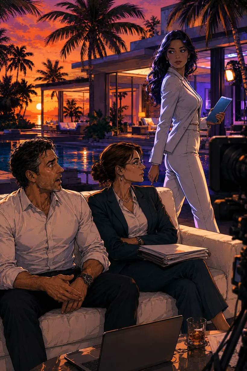 CFO in ufficio al tramonto