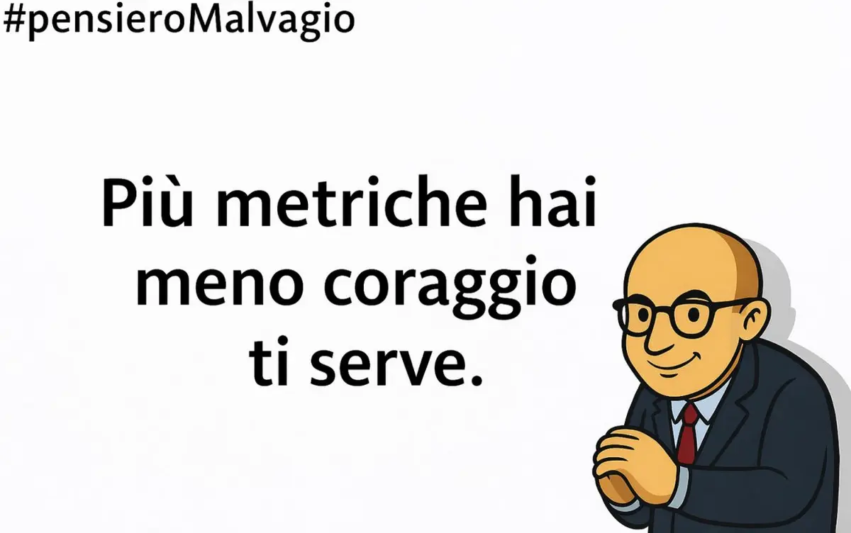 Dashboard di metriche confuse e interconnesse che nascondono le vere decisioni aziendali dietro una cortina di numeri